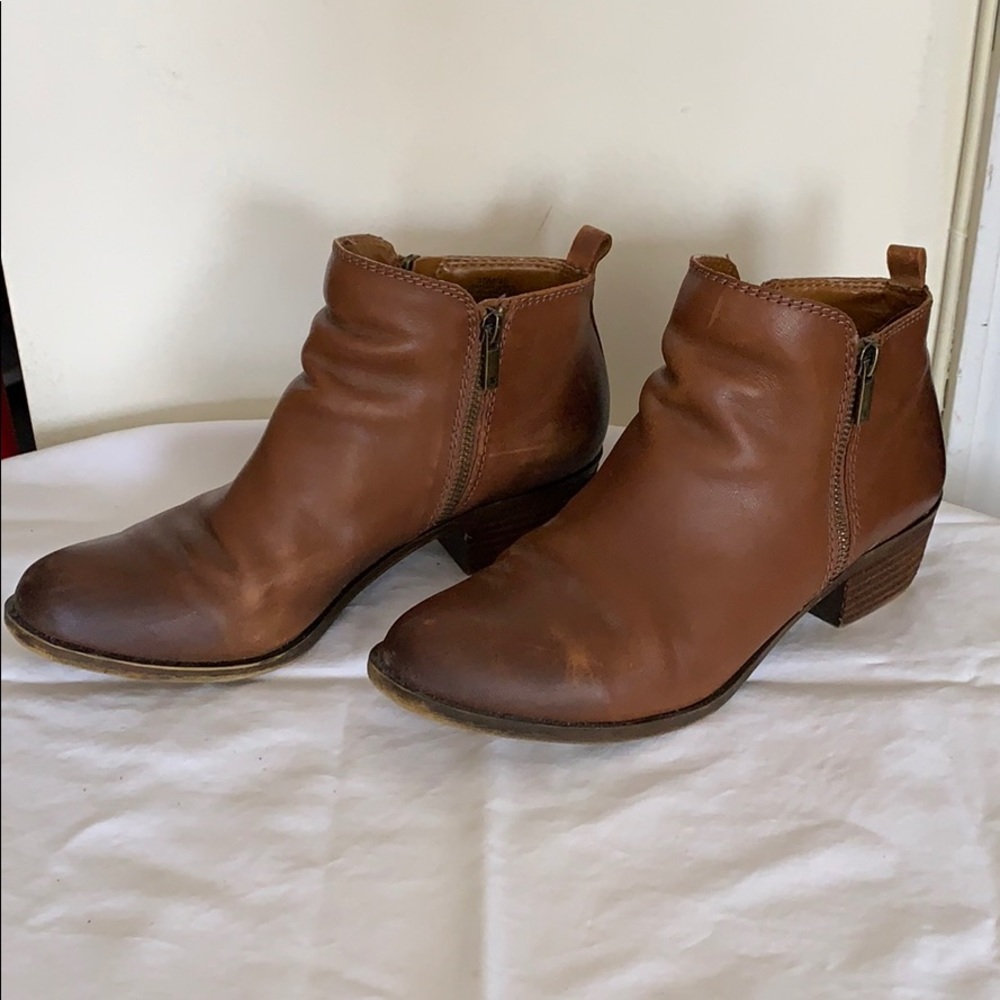 Lucky Brand Brown Ankle Boots - Picture 1 of 7